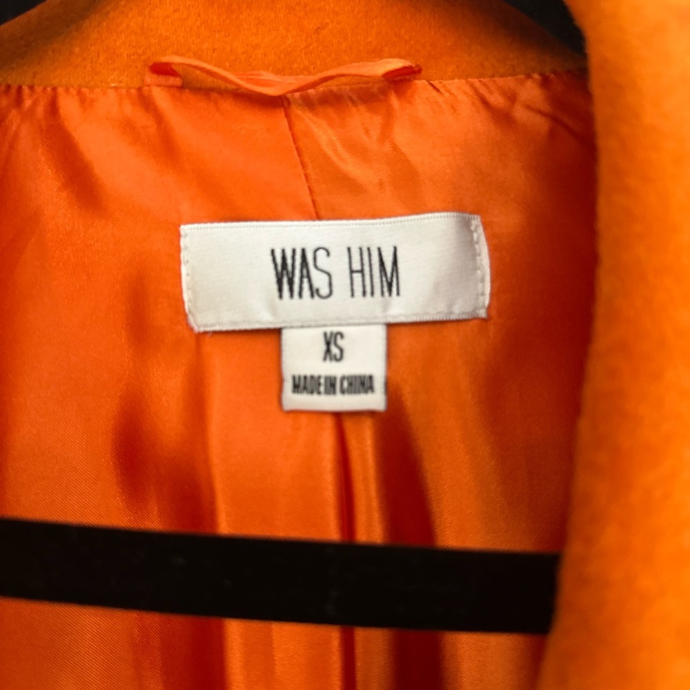 COPY - Stylish Orange Double-Breasted Coat - Picture 4 of 4